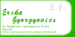 erika gyorgyovics business card